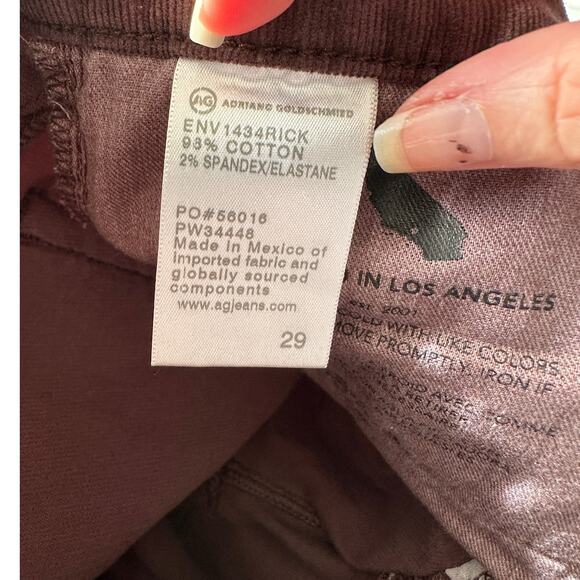 Adriano Goldschmied Prima Corduroy Cigarette Jeans Brown Women 29 - Picture 11 of 15